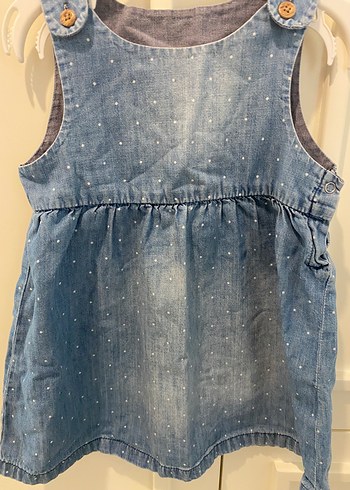 Kolsuz Mavi Denim Kız Elbise - Görsel 2