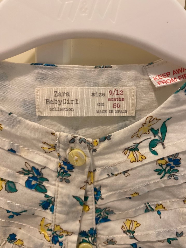 Çiçek Desenli Pamuklu Kız Bluzu - Görsel 2