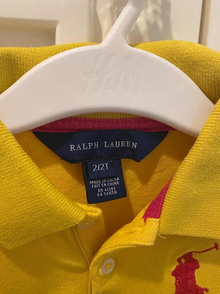 Sarı Uzun Kollu Polo Yaka  Tişört - Görsel 2