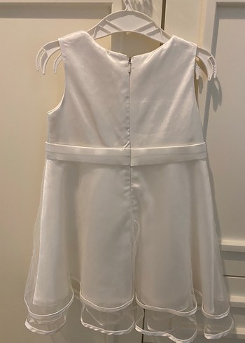 Klasik Beyaz Kolsuz Kız Çocuk Elbisesi - Görsel 2