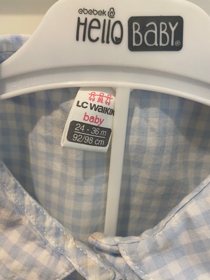 Kız Çocuk Gömlek Yaka Düğmeli Kareli Bluz - Görsel 2