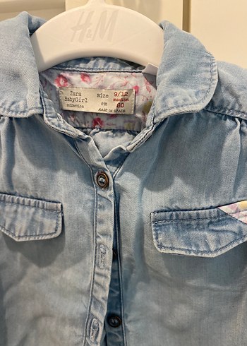 Kız Çocuk Kot Gömlek Uzun Kollu - Görsel 2