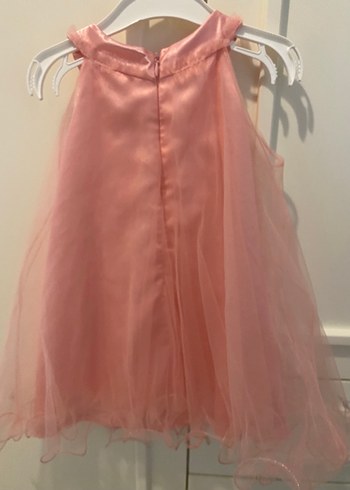 Pembe Kız Çocuk Fırfırlı kolsuz elbise - Görsel 2