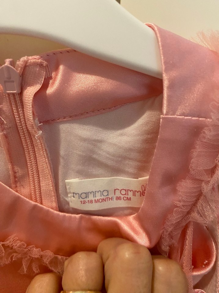 Pembe Kız Çocuk Fırfırlı kolsuz elbise - Görsel 3