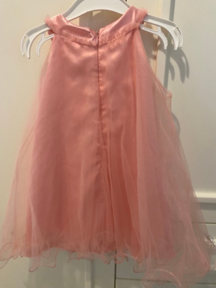 Pembe Kız Çocuk Fırfırlı kolsuz elbise - Görsel 2