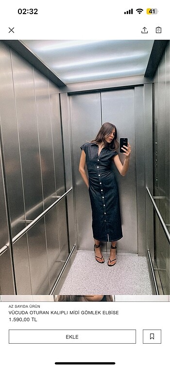 Zara denim elbise