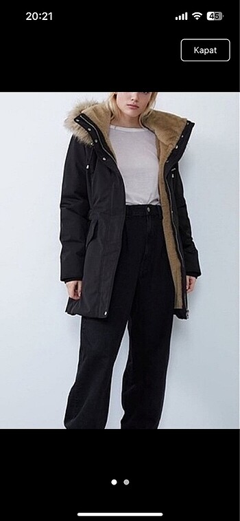 Zara kaban (parka) ORİJİNAL
