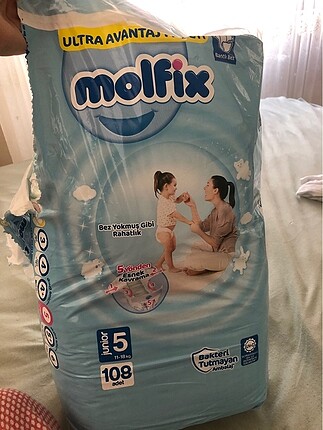 Molfix 5 numara bebek bezi 80 adet vardır