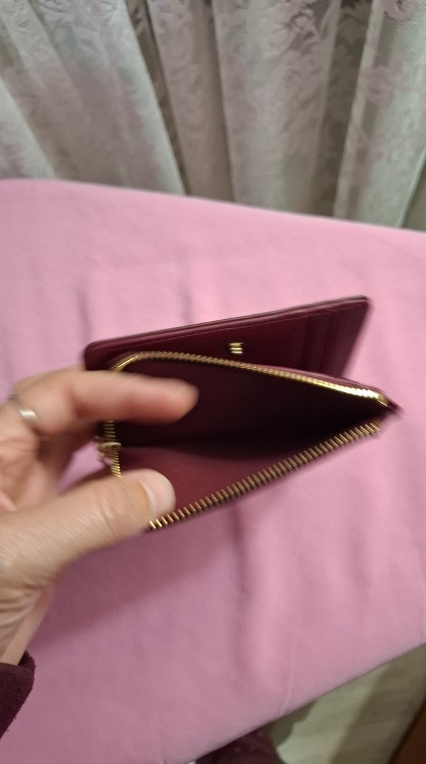 Bordo Mini Deri Cüzdan — görsel 5/6