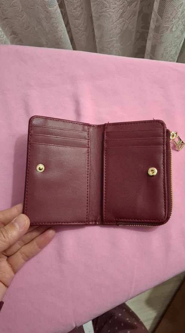 Bordo Mini Deri Cüzdan — görsel 4/6