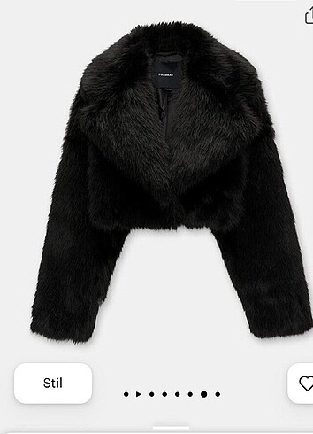 PULL BEAR SİYAH KURK