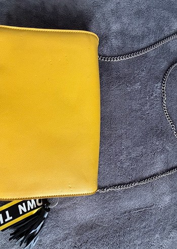 Sarı Deri Kadın Çanta - Görsel 2