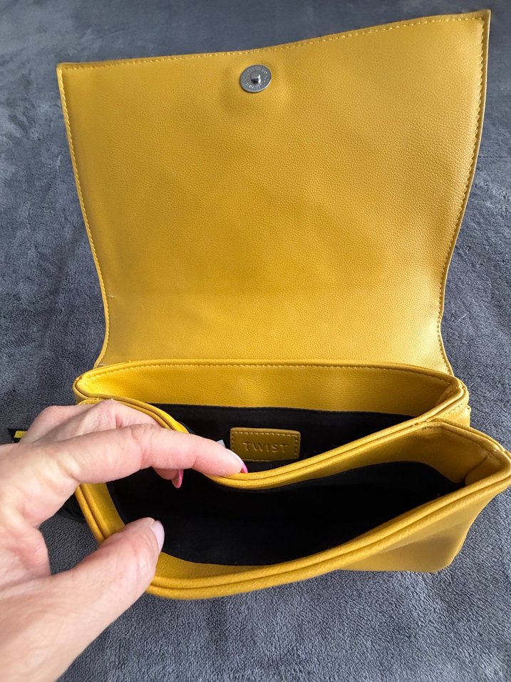 Sarı Deri Kadın Çanta - Görsel 3