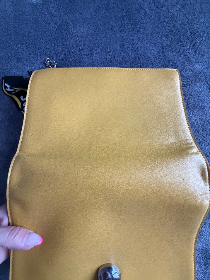 Sarı Deri Kadın Çanta - Görsel 4