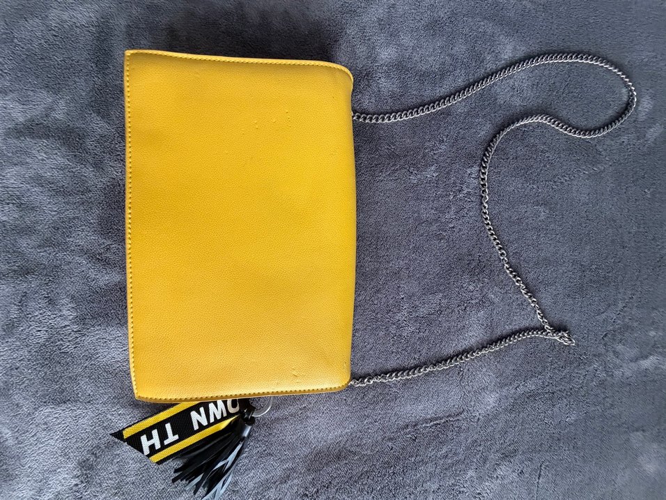 Sarı Deri Kadın Çanta - Görsel 2