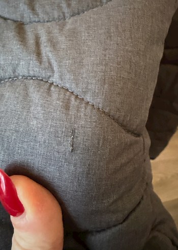 Gri Fermuarlı Kadın Kışlık Mont - Görsel 4