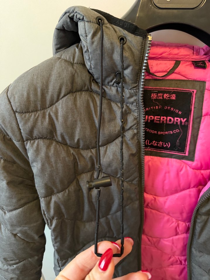 Gri Fermuarlı Kadın Kışlık Mont - Görsel 5