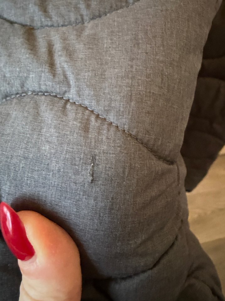 Gri Fermuarlı Kadın Kışlık Mont - Görsel 4