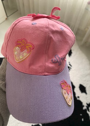 Pembe Nakışlı Butonlu Çocuk Şapkası - Görsel 2