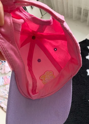 Pembe Nakışlı Butonlu Çocuk Şapkası - Görsel 5