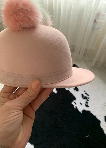 Pembe Kürklü Kadın Şapka - Görsel 2