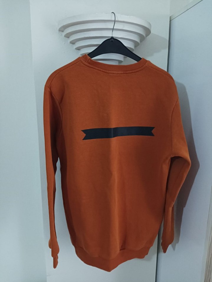 Rahat ve Şık Kiremit Bisiklet Yaka Sweatshirt — görsel 2/2