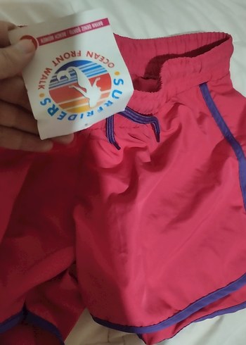 Renkli Pembe Mini Şort - Görsel 2