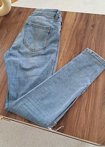 s Beden mavi Renk Yırtık model jean