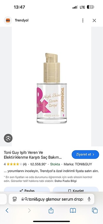 Toni&Guy TONİ GUY MARKA IŞILTI VEREN SERUM