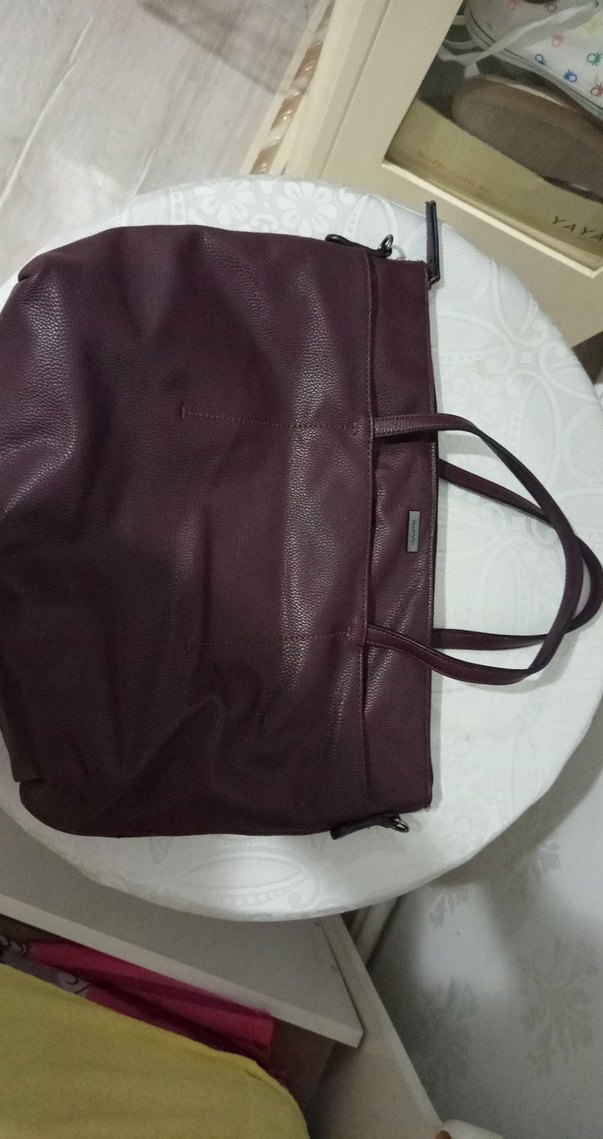 Mango Bordo Peçeteli Deri El Çantası — görsel 6/9