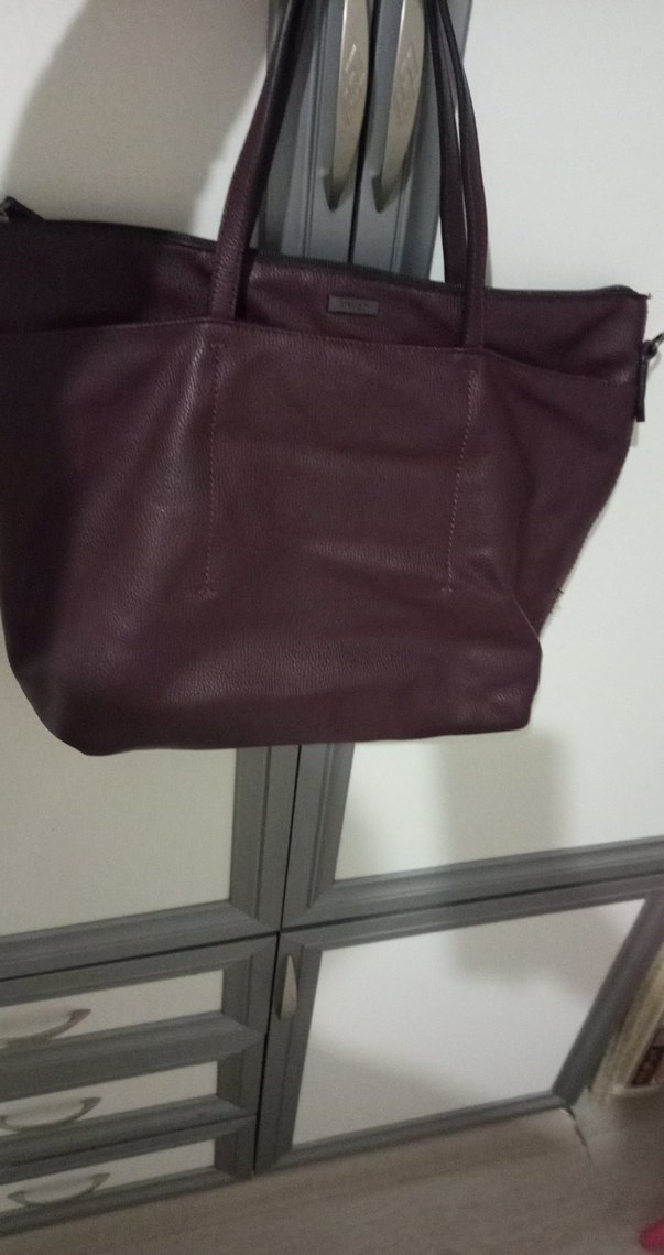 Mango Bordo Peçeteli Deri El Çantası — görsel 2/9