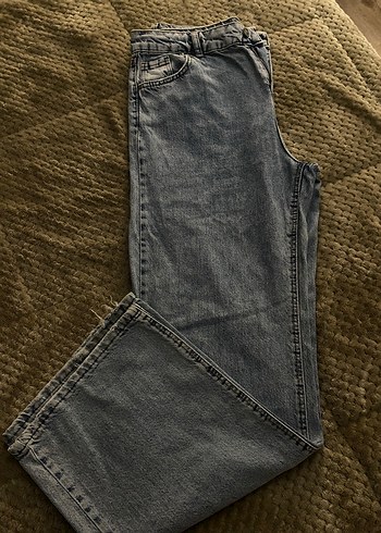 Diğer Yuksek Bel Acik Mavi Denim Jean