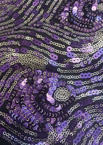 Mor Drapeli Uzun Kadın Abiye Elbise - Görsel 6