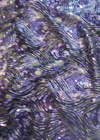 Mor Drapeli Uzun Kadın Abiye Elbise - Görsel 7