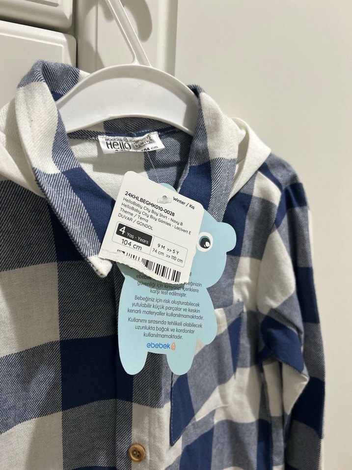 E bebek erkek gömlek - Görsel 2