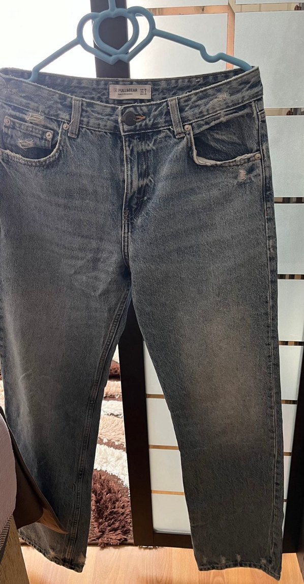 Pull&Bear  Mavi Yıkamalı Denim Jean — görsel 2/3