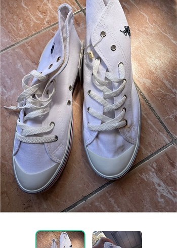 U.S Polo Assn. U S Polo Sik Ve Rahat Beyaz Kanvas Sneaker 43 Numara
