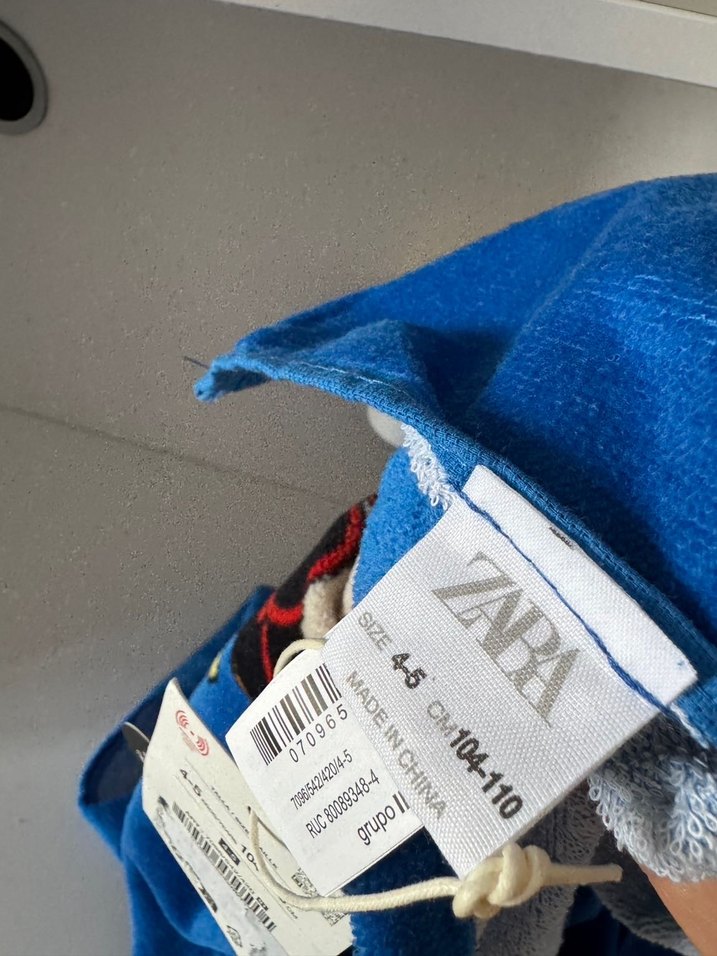 Zara havlu panço 4-5 yaş orijinal ürün etiketli - Görsel 4