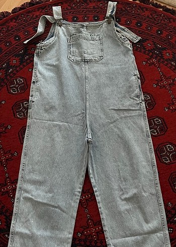 Diğer Acik Gri Denim Tulum