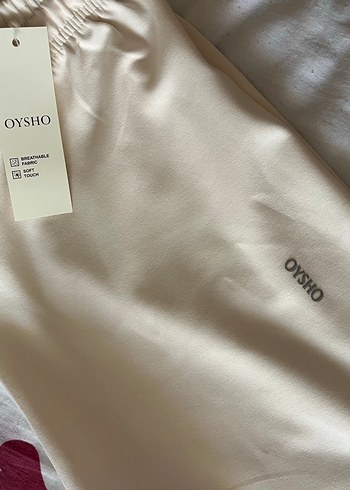 Oysho Ekru Rahat Kesim Pantolon