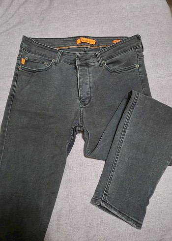 Bershka Koyu Gri Slim Fit Jean