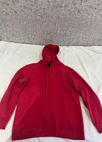 Koton Kirmizi Kapusonlu Rahat Sweatshirt