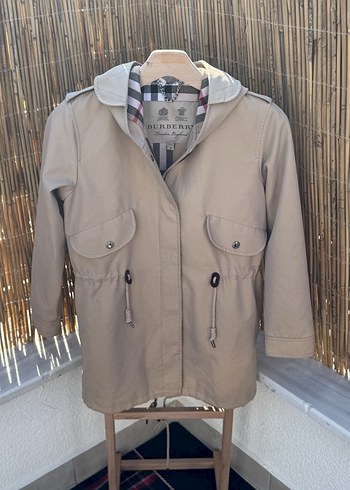 Burberry Bej Kapusonlu Trenckot