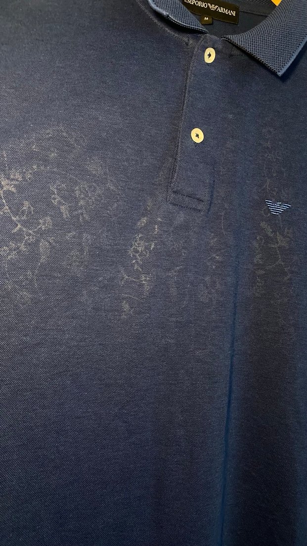 Emporio Armani-Erkek Lacivert Kısa Kollu Polo Tişört - Görsel 3