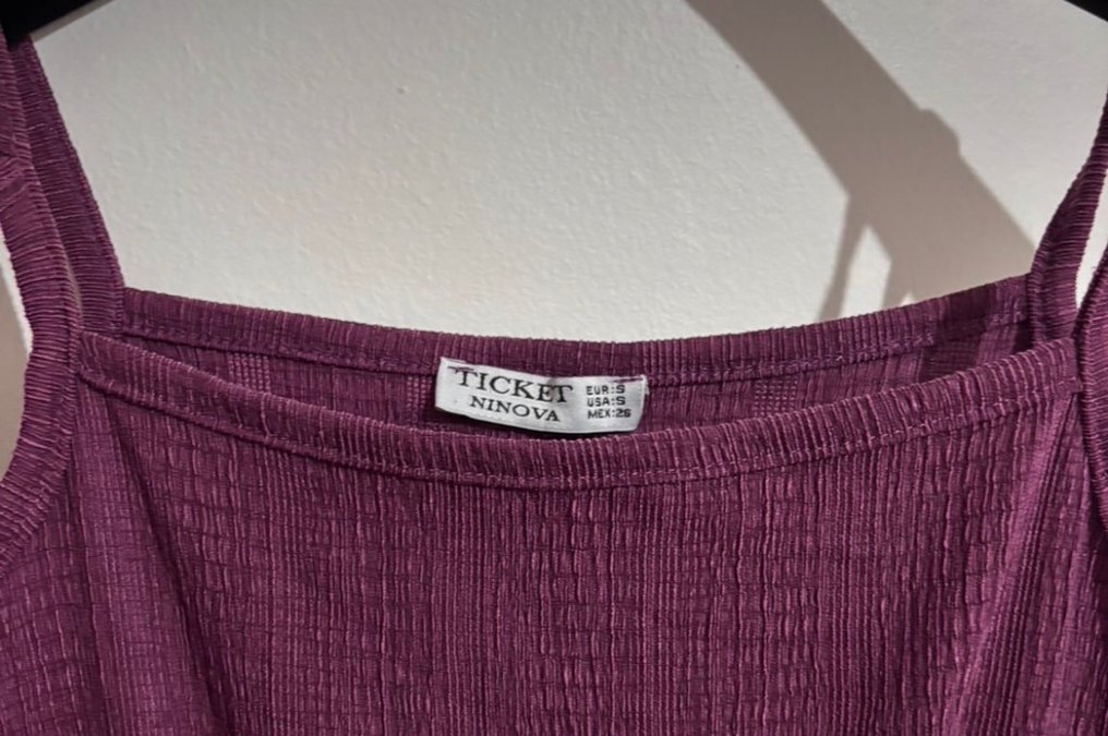 Bordo Keten Askılı Mini Tulum - Görsel 2