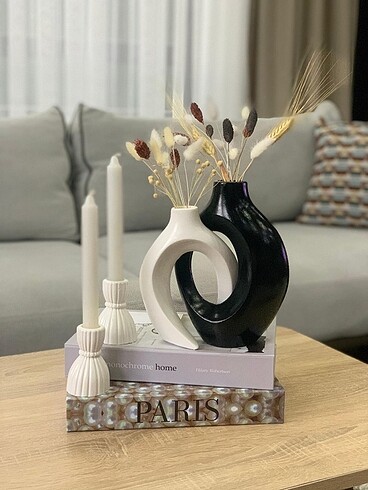 Sarmaşık sevgili vazo ve şamdanlar