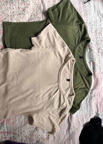 Kadın Basic Kısa Kollu Crop - Görsel 3