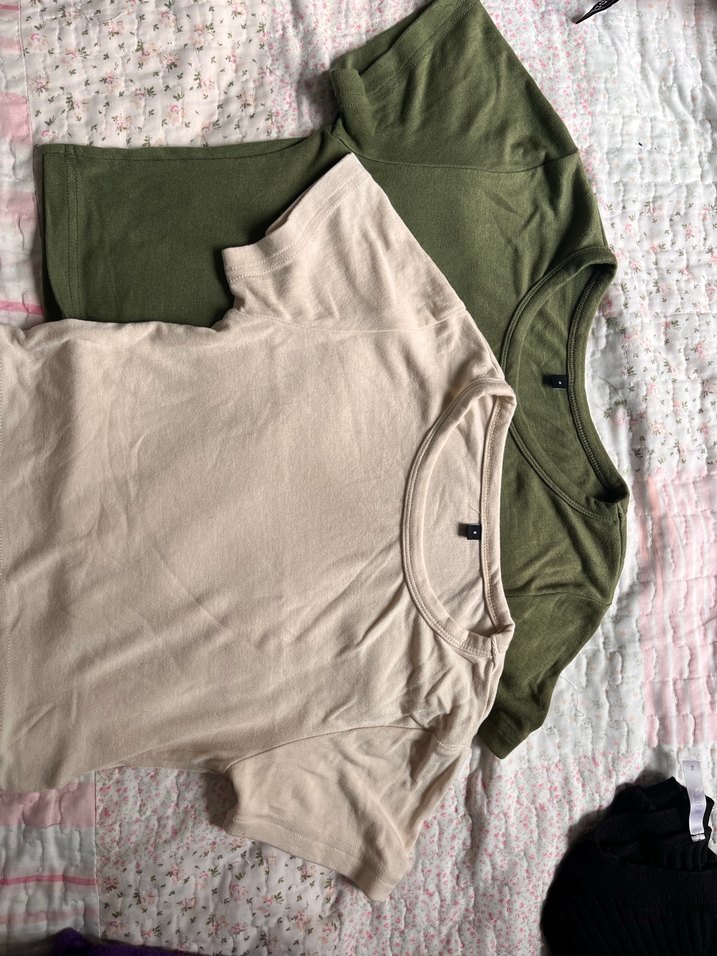 Kadın Basic Kısa Kollu Crop - Görsel 3