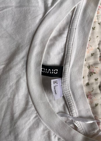 H&M Beyaz Kadın Tişört - Görsel 3