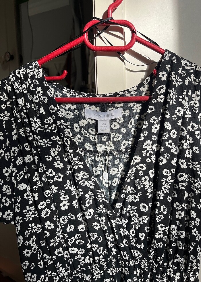 çiçekli günlük elbise - Görsel 3